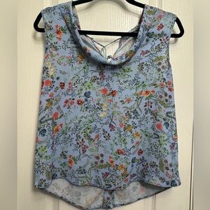 Zara Blue Floral Tank Top